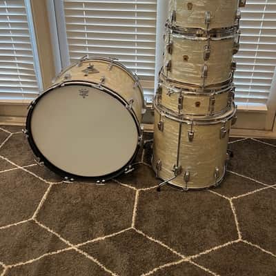 Ludwig 1965 Vintage 5 Pc. drum kit - Marine Pearl image 2