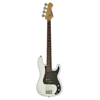 Aria STB-PBB-WH STB Series PRO II Basswood Body Bolt-On Maple Neck 4-String Electric Bass Guitar image 2