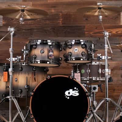 DS REBEL CUSTOM SHOP 5 PIECE DRUM KIT, ALL MAPLE SHELL, BLACK TO NATURAL FADE OVER EXOTIC FOSSIL BEECH image 18