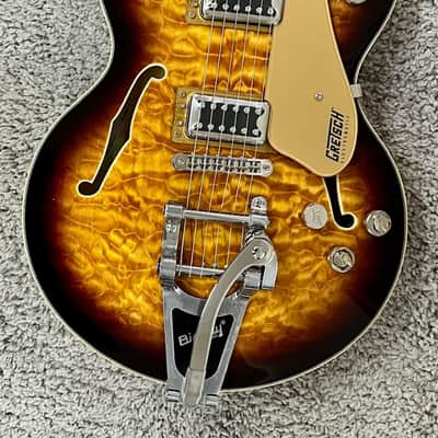 Gretsch G5655T-QM Electromatic Center Block Jr Quilted Maple w/Bigsby, Sweet Tea image 7