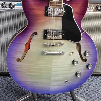 2025 Epiphone ES-335 Figured Semi-Hollowbody w/ Case! Blueberry Burst! VERY NICE!!! image 3
