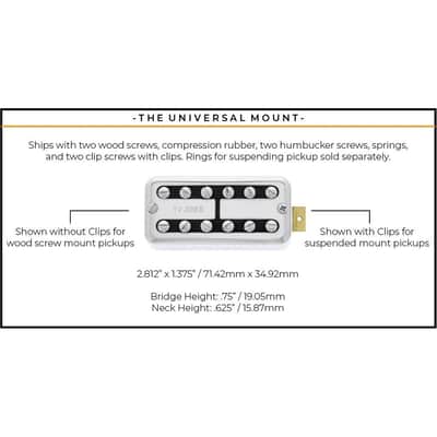 TV Jones Brian Setzer Signature Guitar Bridge Pickup, Universal Mount, Chrome image 2
