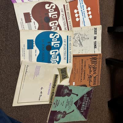 Used Vintage Retro Old Set of 9 different music books Solo/Spanish/Method Guitar image 1