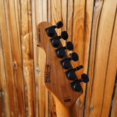 ESP LTD TE-1000 Black Blast 6-String Electric Guitar image 8