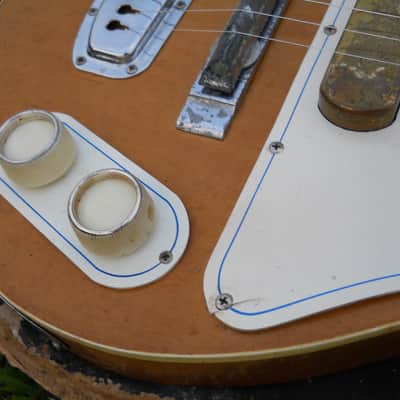 Vintage 60's Guyatone LG40 Original And Complete With Case, Natural, VGC, RARE! image 5