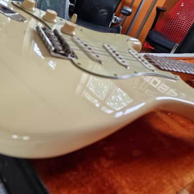 1964 Fender Stratocaster Left Hand Electric Guitar Olympic White USA Strat image 10