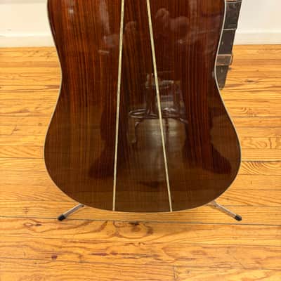Yairi K.Yairi YW500P Sunburst Custom — Solid Spruce/Rosewood, Ebony Board, w/ Hard Cas 1977 - Burst Rosewood ( D- 35 ) Hand Signed by the Master image 7
