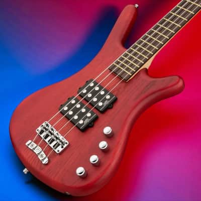 Warwick RockBass Corvette $$ 4-String Burgundy Red Transparent Satin image 1