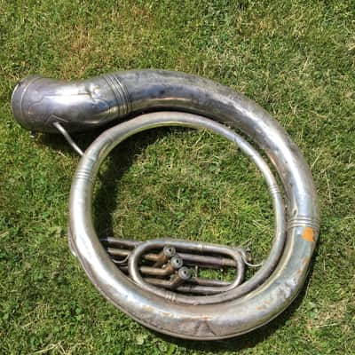 King Sousaphone, H.N. White Co. Cleveland. 1939 serial number, w/ case image 7