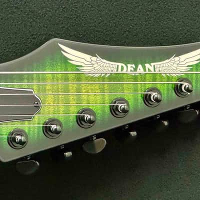 Dean Guitars - USA - Custom Shop - ML - 7 String - Emerald Burst Flame Maple Top - Reverse 7 Inline Head Stock - Floyd Rose - DMT 7 Nostalgia and Baker Act  Pickups - Black Hardware - w/OHSC - Call for Best Price !!! image 10