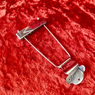 Gibson ES-335 ES-330 archtop trapeze tailpiece 1960’s - Chrome original vintage USA image 1