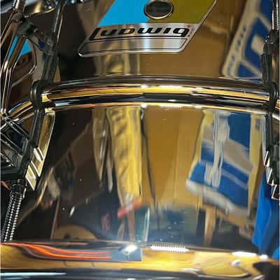 Ludwig LM402B Supraphonic 6.5x14" 10-Lug Aluminum Snare Drum - Chrome-Plated image 2
