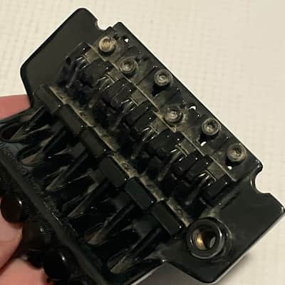 2000's Ibanez RG220B Series ILT1 Licensed Black Floyd Rose Double Locking Tremolo Bridge image 13