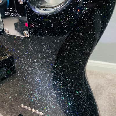 Fender Tom Delonge Stratocaster - Galaxy Black Flake Finish by Marty Bell w/ Fender Deluxe Case image 7