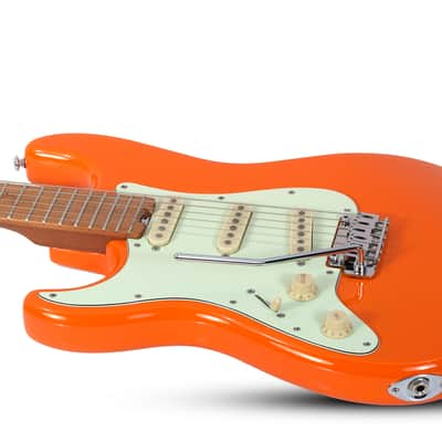 Schecter Nick Johnston Traditional LH Atomic Orange Left-Handed Electric Guitar image 4