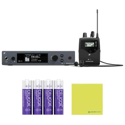 Liquid Audio Sennheiser EW IEM G4-Twin-A Wireless in-Ear Monitoring System Bundle w/ 4-Pack Blucoil AA Batteries Polishing Cloth image 1