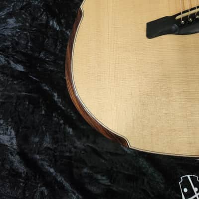 Hozen Guitars Black Label Fan-Fret Modified Dreadnought Spruce, Indian Rosewood w/Anthem image 3