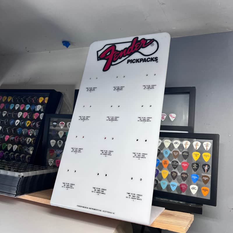 Fender 1990's Vintage Guitar Pick Packs Store Display image 1