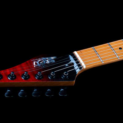 Jet JS-1000 Vulcano 1000 Series Mahogany Solid Flamed Maple Top Body Canadian Roasted Maple Neck 6-String Electric Guitar image 12