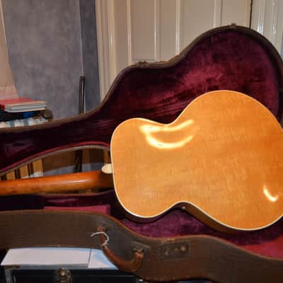 Epiphone Blackstone archtop acoustic 1940's Natural, project guitar. image 11