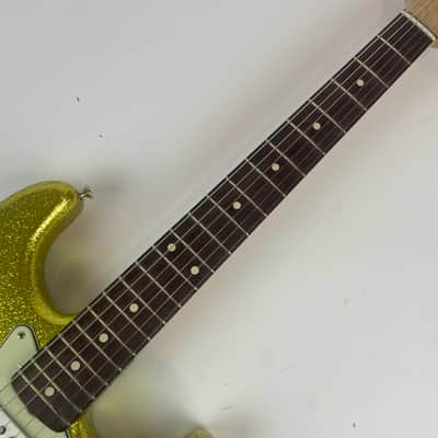 Fender Custom Shop Dick Dale Stratocaster 2021 - Chartreuse Sparkle All Papers, floor sheet, and  Fender Custom Shop Case.. image 5