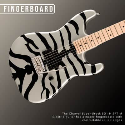 Charvel Super-Stock SD1 H 2PT M 6-String Right-Handed Electric Guitar with Alder Body and Maple Fingerboard (Silver Bengal) image 4