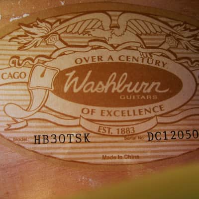 Washburn HB30TSK 335 Dot Neck Copy Guitar, 2012, HSC, Mint image 5