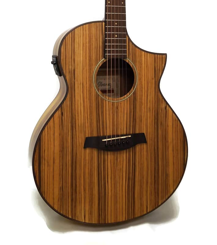 Ibanez AEW40ZW Exotic Wood Zebrawood Acoustic-Electric Guitar image 1