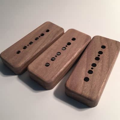 Guilford Black Walnut P-90 pickup covers - Gibson/Lollar - set of 3 Natural Wood image 2