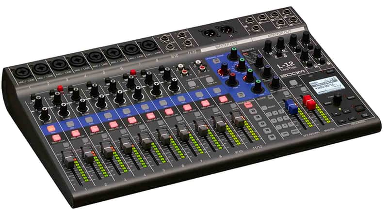 Open Box: Zoom LiveTrak L-12, 12 Channels DJ Mixer With 12 Track Playback image 1