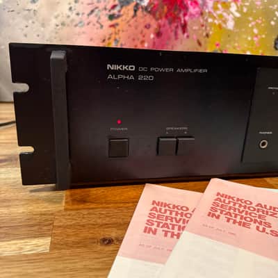 Nikko Dc Power Amplifier Alpha 20 Vintage Black Solid State 480w