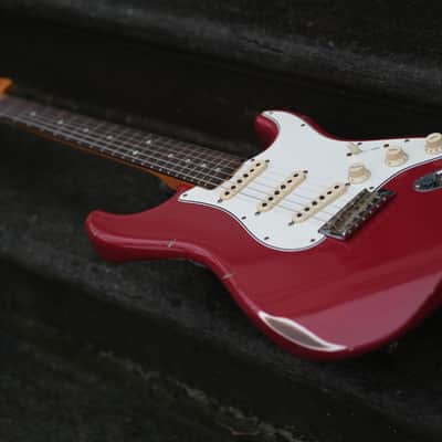 Fender Custom Shop '69 Stratocaster, Relic - Dakota Red over Olympic White image 7