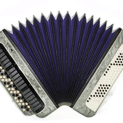 Russian Bayan Melodia Kirov, Vintage Chromatic Button accordion, made in USSR, New Straps and Soft Bag, Rich and Beautiful sound, 2751 image 2