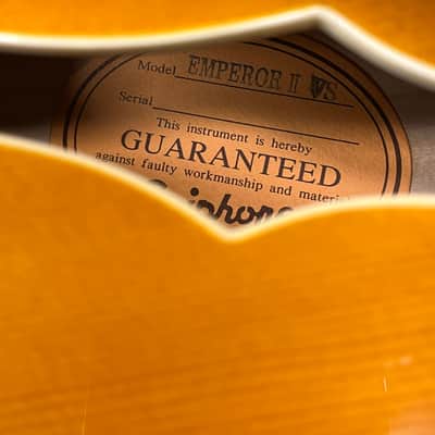 Epiphone Joe Pass Signature Emperor II VS Archtop Hollow Body Electric Guitar image 22