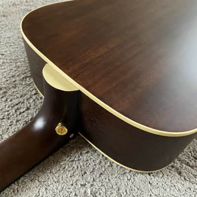 40 Inch Black Acoustic Guitar, Spruce Wood Veneer Top, Mahogany Neck image 4