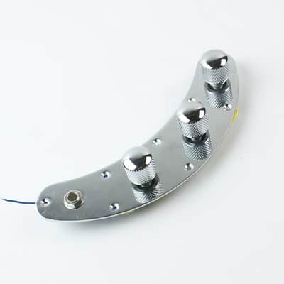 Replacment Wired Fully Loaded Metal Control Plate  For Music Man Style Bass ,Chrome image 2