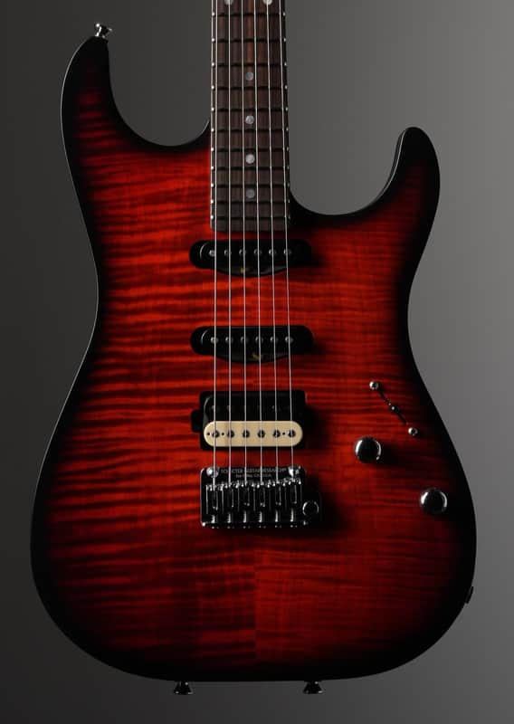 Schecter USA Custom Shop Sunset Custom II Electric Guitar - Tiger Flame Top, w/ OHSC image 1