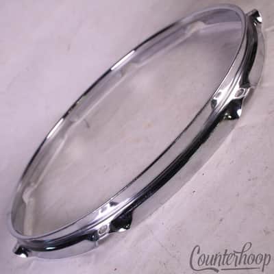 *Ludwig 14" Snare Drum Batter/Floor Tom Resonant Rim/Hoop 80s 8-Lug-Hole Chrome* image 2
