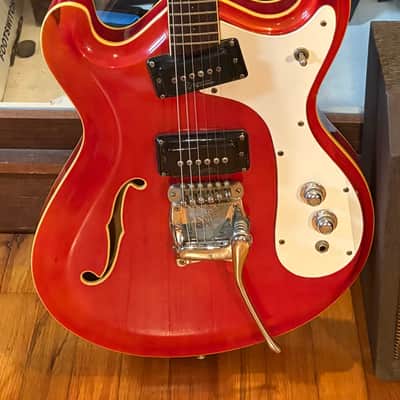 Mosrite of California Custom 1968 Cherry Semie Moseley Semi-Hollow Bakersfield Maphis image 1
