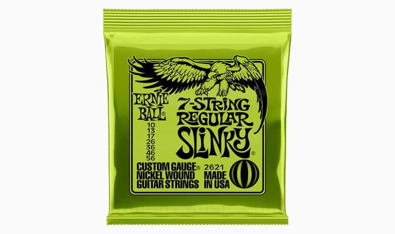 Regular Slinky 7-String Ni-Plated Wnd Electric Guitar Strings 10-56 Gauge Set 10 13 17 26 36 46 56 image 1