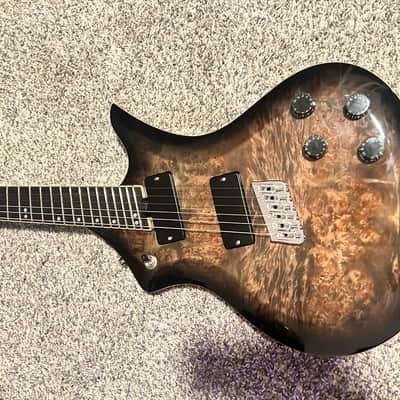 Halo INVERTED 6-string Multi-Scale (Fanned Fret) Guitar with Bare Knuckle Juggernaut Pickups Hipshot Bridge Inverted 2024 - Marble image 2