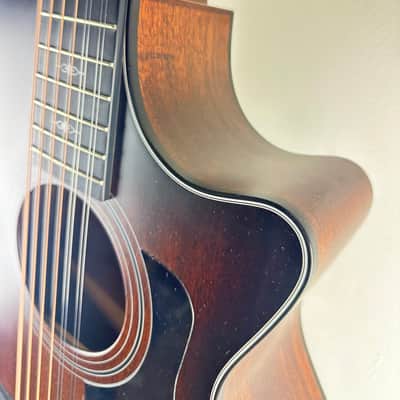 Taylor 362ce with V-Class Bracing 2021 Shaded Edgeburst Electro Acoustic with case image 6