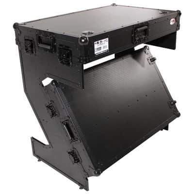 ProX XS-ZTABLEBL JR Portable Z-Style DJ Table Flight Case w Handles Wheels Black image 1