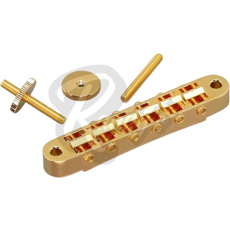 Gotoh GE103B Nashville Tune-O-Matic Bridge w/ M4 Posts - Fits Gibson®-Gold image 1