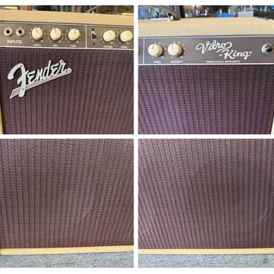 Fender Vibro-King 60-Watt 3x10" Guitar Combo Amp- USA-2001 - Blonde w/Supro BD10 speakers image 8