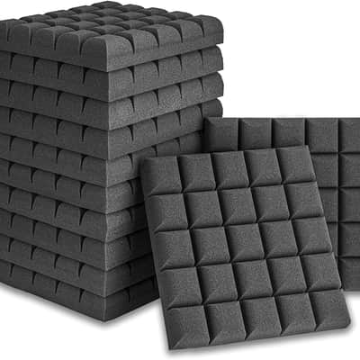 12 Pack Set 2" X 12" X 12" Acoustic Foam Panels Bread Style Tiles, Sound Panels wedges Soundproof image 1