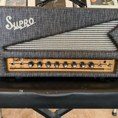 Supro 1696RTH Black Magick Reverb 25-Watt Guitar Amp Head 2018 - Present - Black Rhino