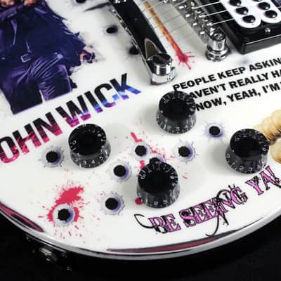 Custom Painted and Upgraded Epiphone Les Paul Studio LT-Aged and Worn With Graphics And Matching Headstock image 12