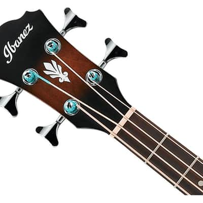 Used Ibanez AEB10EDVS AE Acoustic Electric Bass Guitar Dark Violin Sunburst image 4