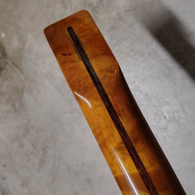 Flame Roasted Maple Tele Neck fits fender Telecaster body 21 frets 50s Gloss image 11
